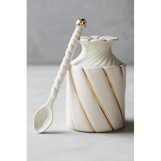 Anthropologie Philomena Sugar Pot & Spoon