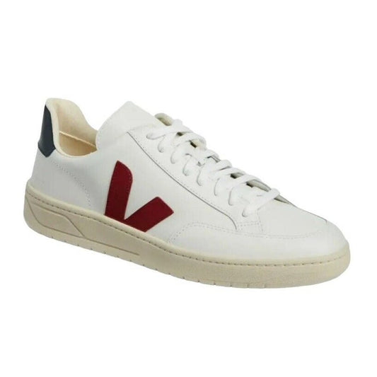 VEJA V12 Leather Extra white Marsala Nautico Size 6