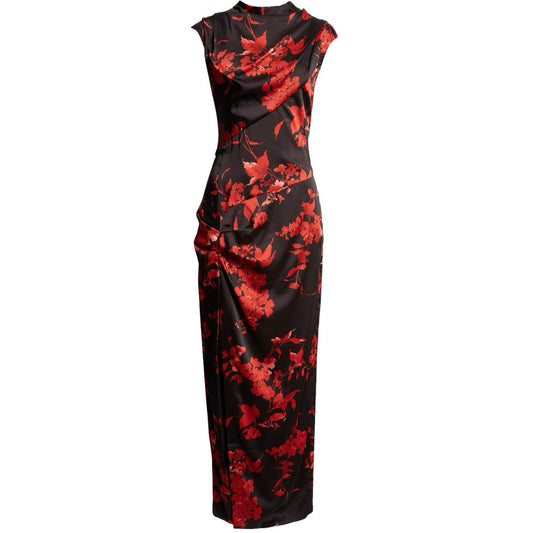 Puppets and Puppets Ringer Floral Print Draped Dress size 8